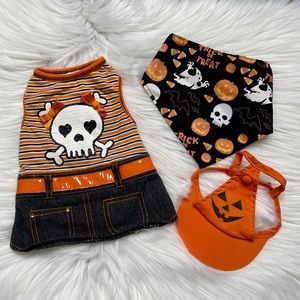 Halloween Dress, Bandana & Visor! 🎃 Size Small